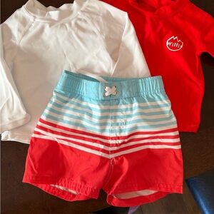 Rugged Butts Swim Set - Red and White